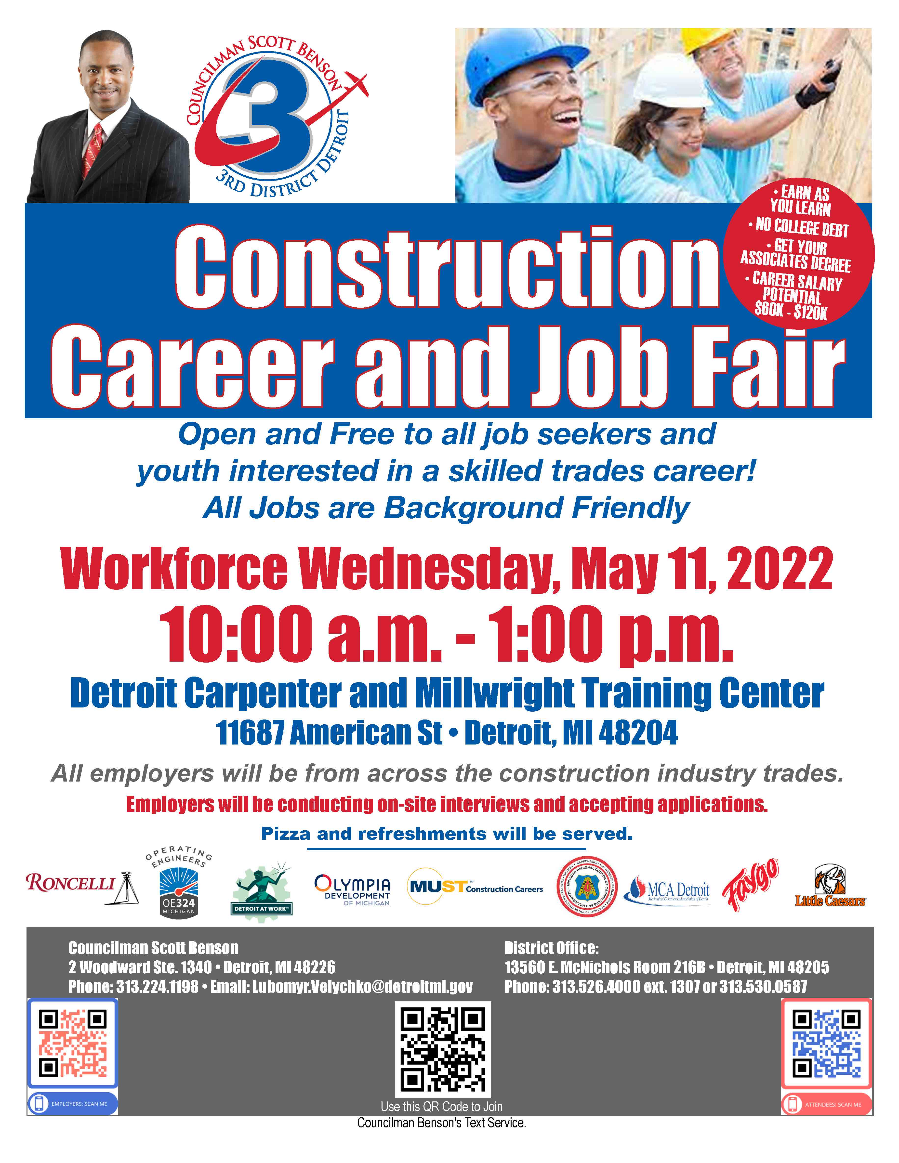 Construction Career and Job Fair City of Detroit